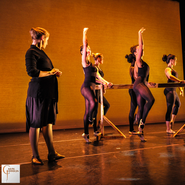 Dance performance at Carnegie Mellon University school of Drama were a male dancer intrudes upon a ballet class of female dancers.