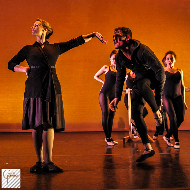 Dance performance at Carnegie Mellon University school of Drama were a male dancer intrudes upon a ballet class of female dancers.