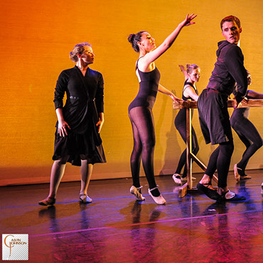 Dance performance at Carnegie Mellon University school of Drama were a male dancer intrudes upon a ballet class of female dancers.