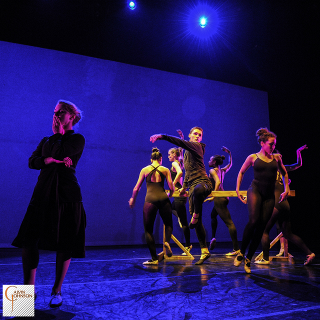 Dance performance at Carnegie Mellon University school of Drama were a male dancer intrudes upon a ballet class of female dancers.