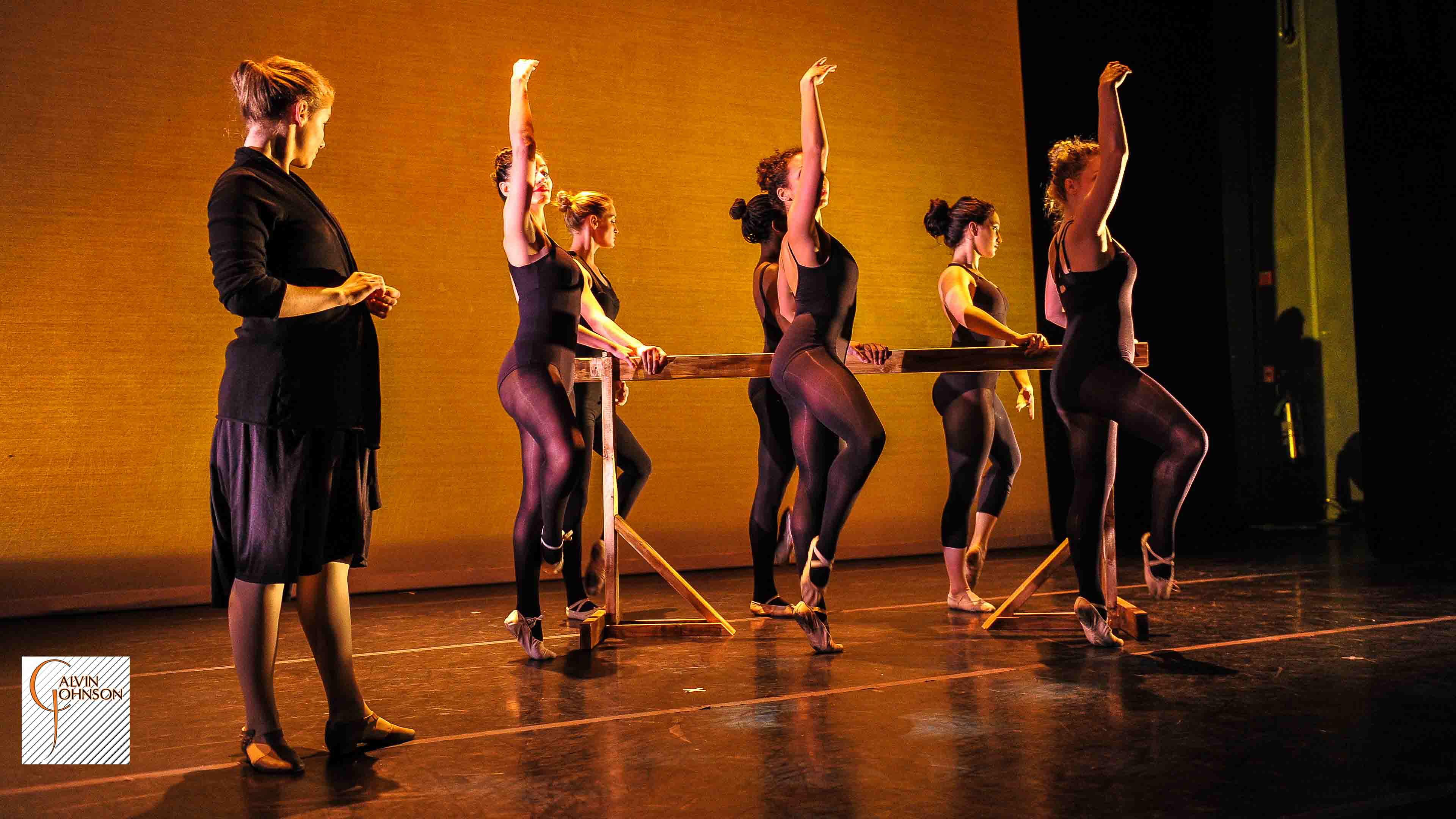 Dance performance at Carnegie Mellon University school of Drama were a male dancer intrudes upon a ballet class of female dancers.