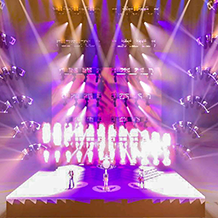 A 3D Representation of a concert set and lighting design for the band Foo Fighters.