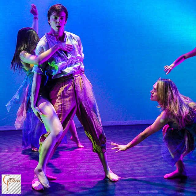 Dance performance at Carnegie Mellon University School of Drama were a male dancer is lured by beautiful mystical sirens into their trap.