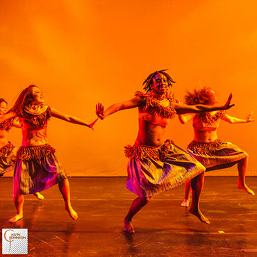 Dance performance at Carnegie Mellon University School of Drama were male and female dancers reenact the tribal dances of Africa.