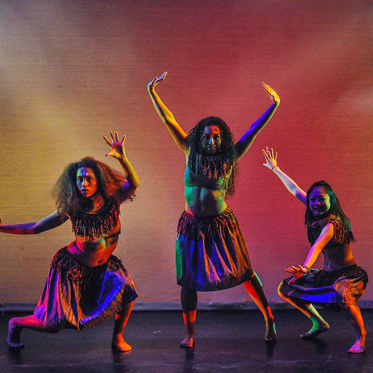 Dance performance at Carnegie Mellon University School of Drama were male and female dancers reenact the tribal dances of Africa.