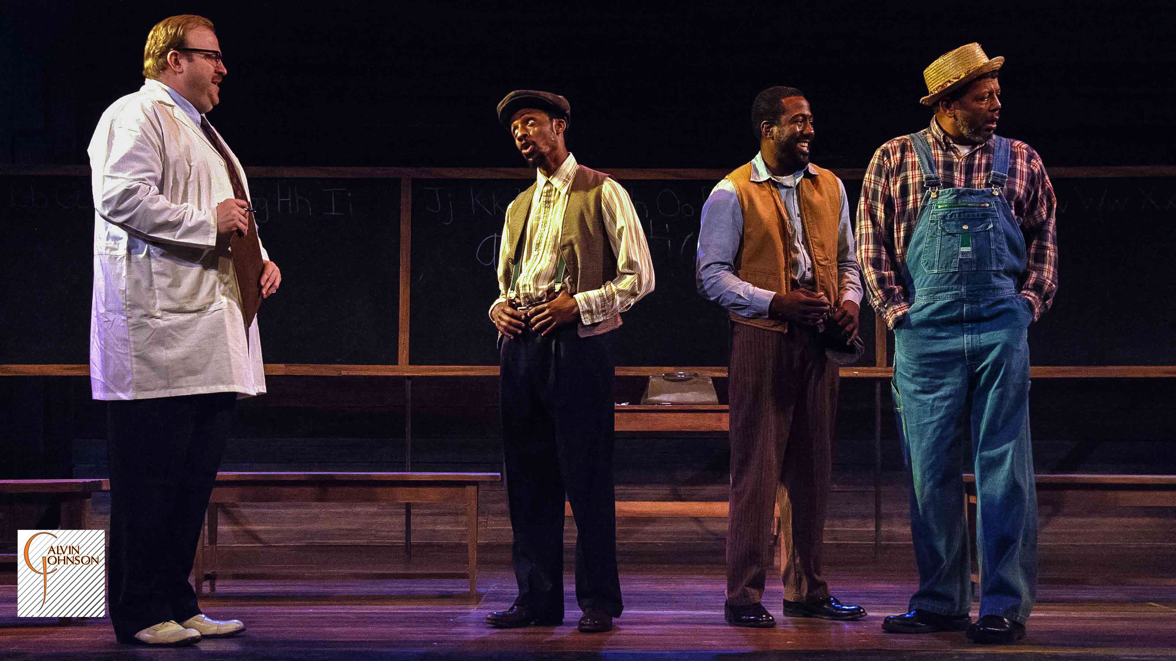 A performance of the play "Miss Ever's Boys" as performed at Fulton County's Southwest Arts Center for True Colors Theatre in Atlanta, GA.