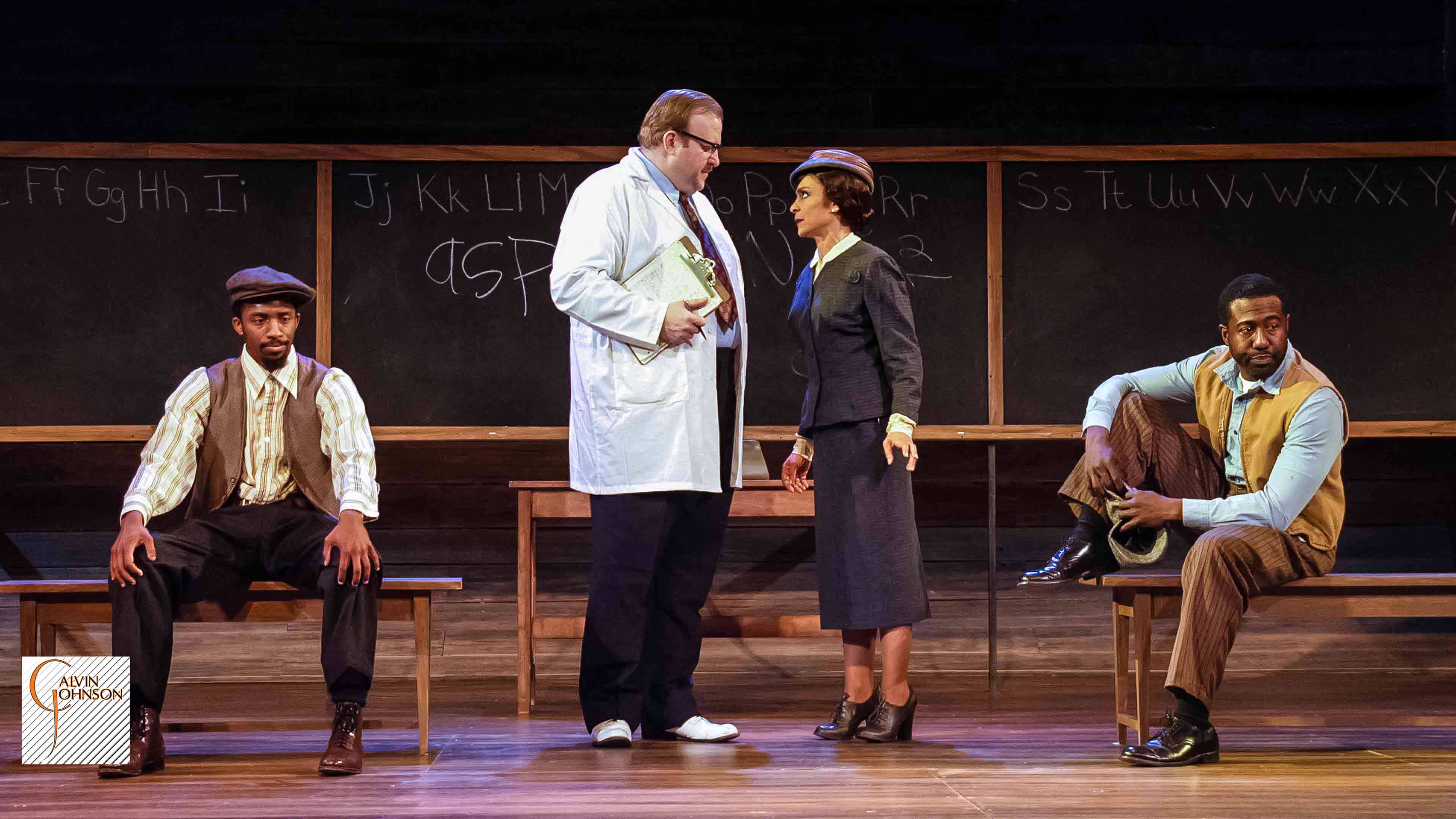 A performance of the play "Miss Ever's Boys" as performed at Fulton County's Southwest Arts Center for True Colors Theatre in Atlanta, GA.