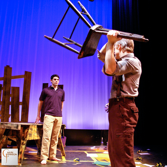 A performance of the play "The Wind Farmer" at Carnegie Mellon University School of Drama.