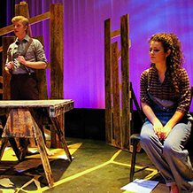 A performance of the play "The Wind Farmer" at Carnegie Mellon University School of Drama.