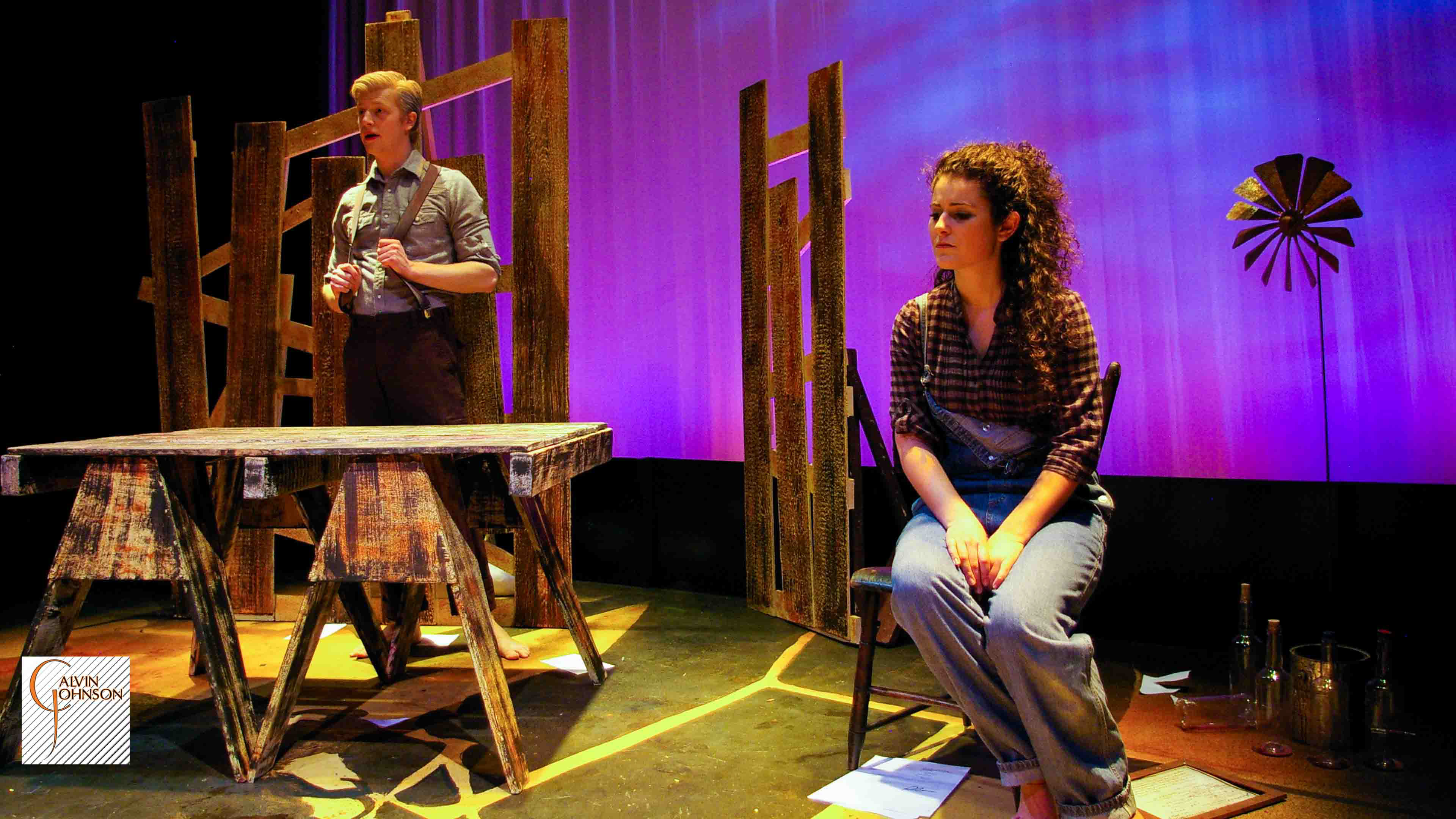 A performance of the play "The Wind Farmer" at Carnegie Mellon University School of Drama.