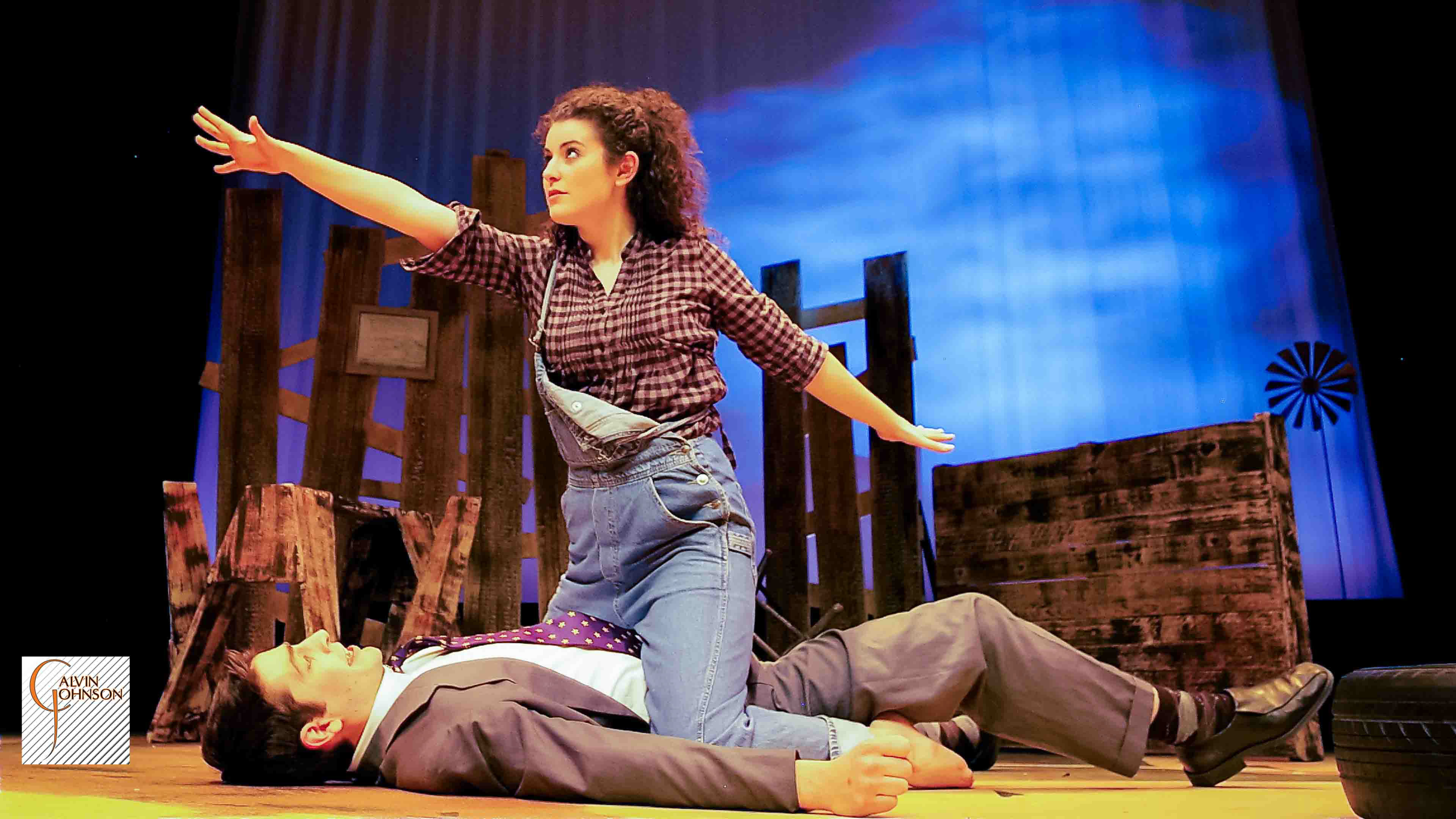 A performance of the play "The Wind Farmer" at Carnegie Mellon University School of Drama.